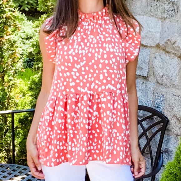 Tops - Leopard Mock Neck Top